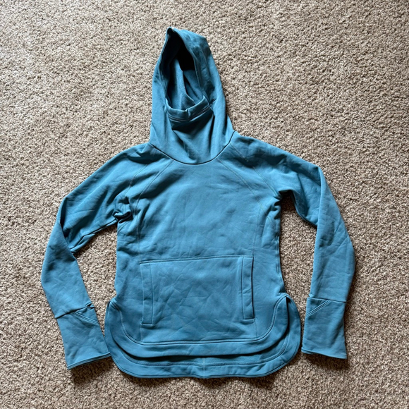 Free People Keepin' Cozy Fleece-Lined Layer NWOT Size Large Teal - Picture 4 of 6